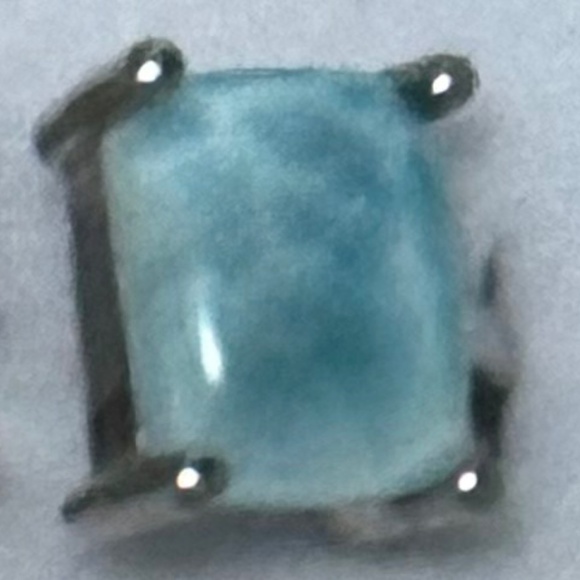 925 Sterling Silver Ring & 3 Larimar Stones in different shapes. - Picture 8 of 10